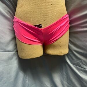 Hot Pink Twisted Side Women's Booty Shorts